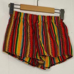 Brandy Melville Coloured Rainbow Striped Shorts